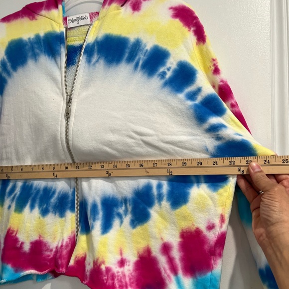 Lauren Moshi Multicolored Irma Pinky Swear Hooded Zip Front Sweatshirt Sz. M - Picture 5 of 10